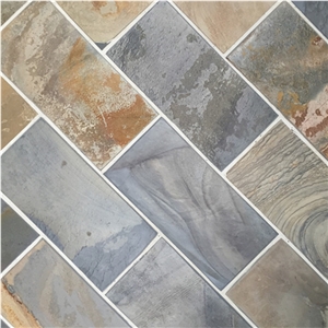 Slate Material Honey Tan Tile and Slab for Floor Tiles