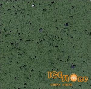 Crystal Green/Quartz Stone Solid Surfaces Polished Slabs Tiles Engineered Stone Artificial Stone Slabs for Hotel Kitchen,Bathroom Backsplash Walling Panel Customized Edge