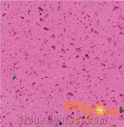 Crystal Pink/Quartz Stone Solid Surfaces Polished Slabs Tiles Engineered Stone Artificial Stone Slabs for Hotel Kitchen,Bathroom Backsplash Walling Panel Customized Edge