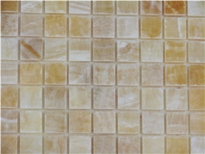 Honey Onyx Wall Mosaic,Honey Onyx Floor Mosaic,Yellow Wooden Onyx Wall Mosaic