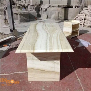 Ivory Onyx Tea Tables, Ivory Beige Onyx Home Stone Furniture