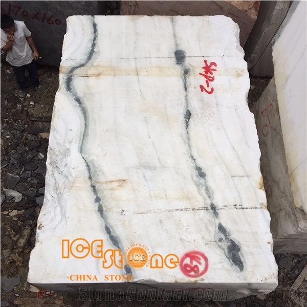 Panda White Block/Chinese Marble Natural Stone Block