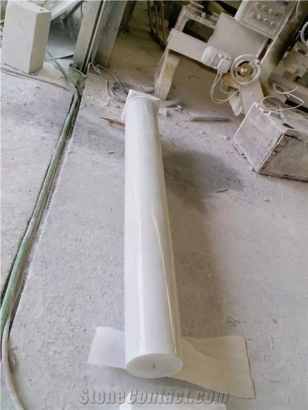 Pure White Column,Chinese Pure White Roman Columns,White Jade Column Tops