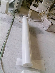 Pure White Column,Chinese Pure White Roman Columns,White Jade Column Tops