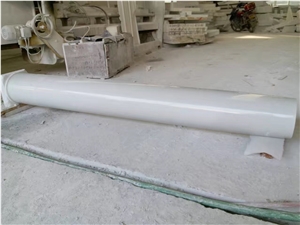 Pure White Column,Chinese Pure White Roman Columns,White Jade Column Tops