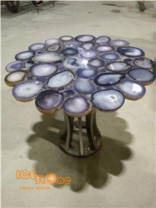 Purple Agate/Pchinese Purple Semiprecious/Semi Precious Stone Wall /Semiprecious Stone Slabs