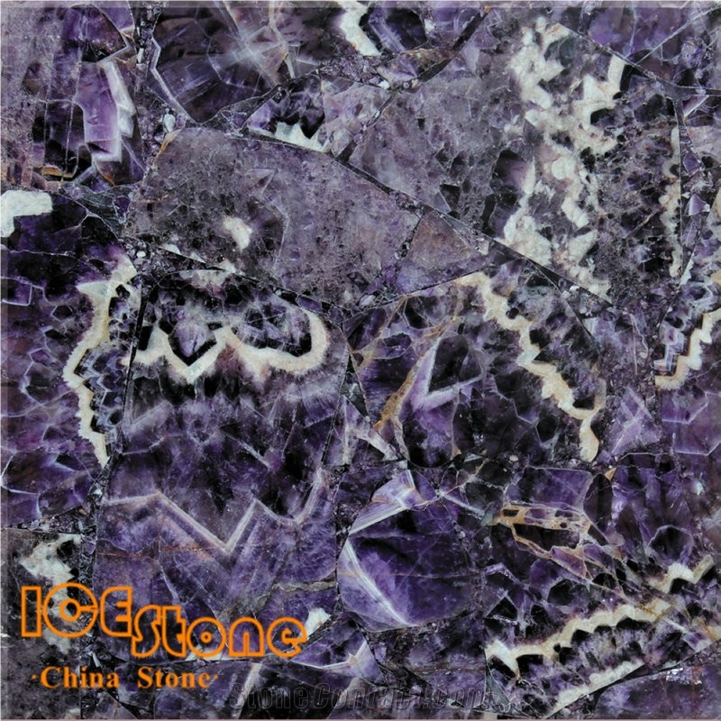 Purple Crystal Backlit Semi-Precious/Agate/Lapiz/Crystal/Tiger Eyes Stone Slabs & Tiles/Semi-Precious Luxious/Semi-Precious/Semi-Precious Slabs/Semiprecious Stone