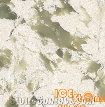 Serra White and Green Chinese Quartz Slabs and Tiles/Artifical Stone Walling and Flooring/Solid Surface Stone