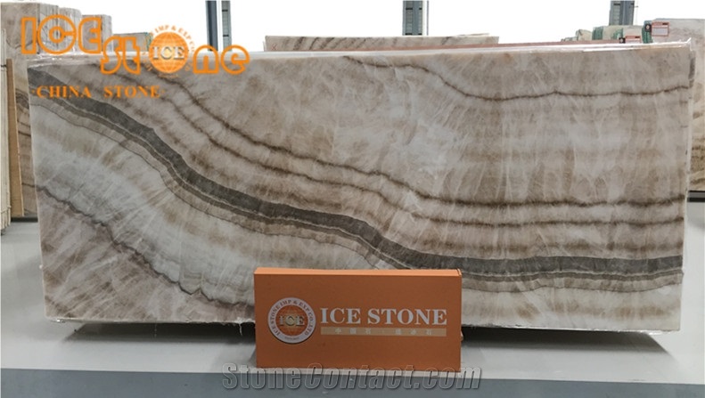 Translucent Wooden Onyx Slabs/Beige Onyx Slabs Tiles/Tv Background Decoration Stone/Counter Top Stone/Wall Covering Slabs Tiles/Home Decoration Building Stone/Onyx Pattern/Onyx Backlit