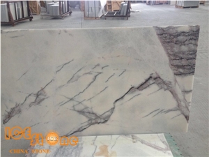 White Marble with Purple Veins, Lilac Marble with Less Veins Marble Stone