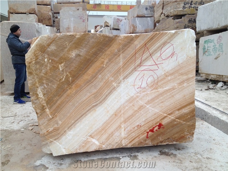 Yellow Wooden Marble Blocks