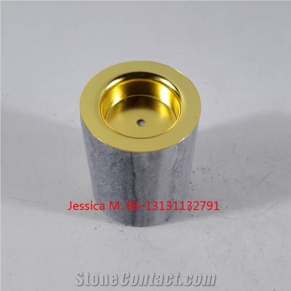Grey Marble Copper Candleholders