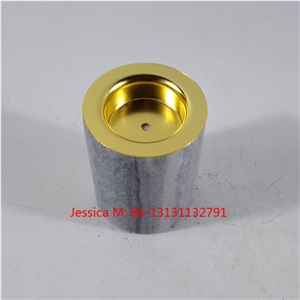 Grey Marble Copper Candleholders