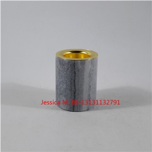 Grey Marble Copper Candleholders
