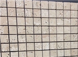 Polished Mosaic/Floor and Wall Mosaic/Mosaic Pattern/Beige Travertine Mosaic
