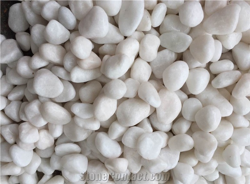 Polished Pebble Stone/White Marble Pebbles&Gravels/Machine Made Pebbles/Paving Pebbles/Decoration Pebbles