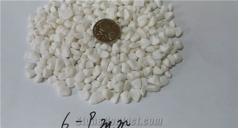 Polished Pebble Stone/White Marble Pebbles&Gravels/Machine Made Pebbles/Paving Pebbles/Decoration Pebbles
