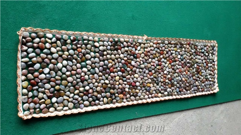 River Pebble Carpets/Polished Pebble Stone Mosaics/Mixed Pebble Stone/Pebble Walkway