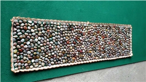 River Pebble Carpets/Polished Pebble Stone Mosaics/Mixed Pebble Stone/Pebble Walkway