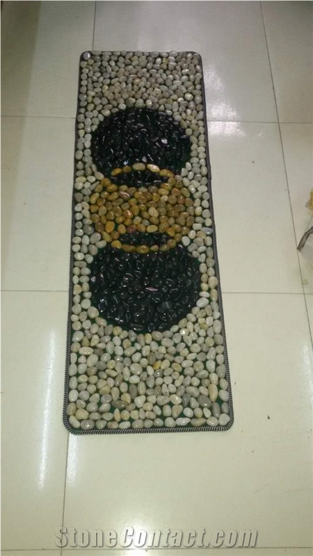 River Pebble Carpets/Polished Pebble Stone Mosaics/Mixed Pebble Stone/Pebble Walkway