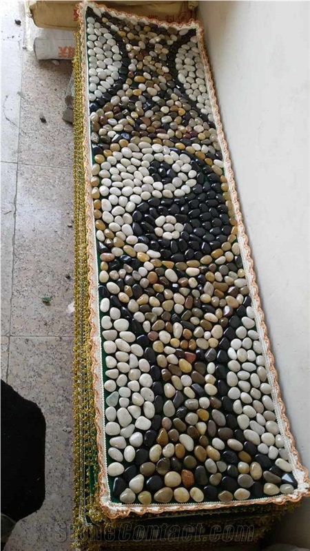 River Pebble Carpets/Polished Pebble Stone Mosaics/Mixed Pebble Stone/Pebble Walkway