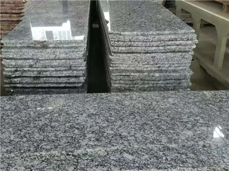 Surf White Sea Wave Flower Polished Granite Slabs