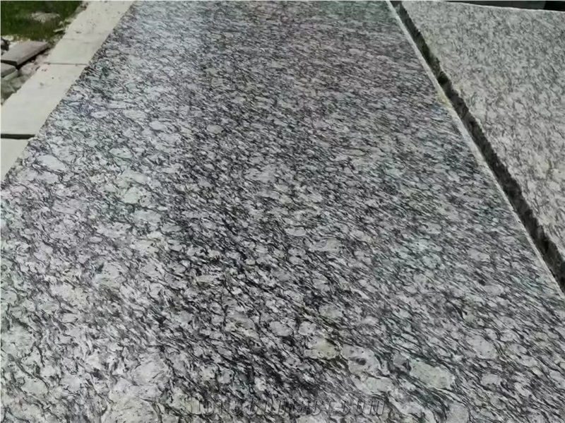 Surf White Sea Wave Flower Polished Granite Slabs
