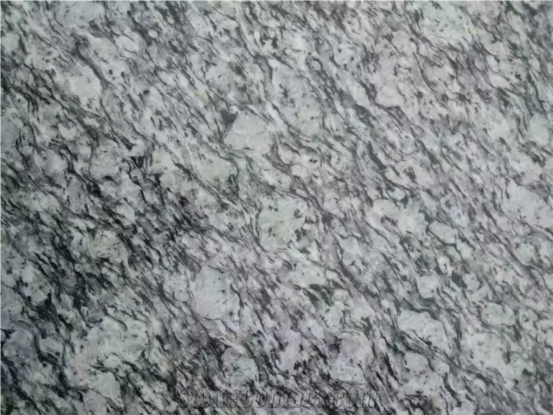 Surf White Sea Wave Flower Polished Granite Slabs