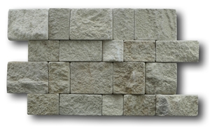 White Limestone Tumbled Wall Cladding Brick Stacked Ledge Stone, Indonesia Classic White Limestone Split Face Culture Stone Wall Cladding, White Limestone Stacked Stone Veneer