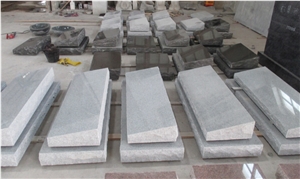 Slant Headstone, G603 Grey Granite Slant Grave