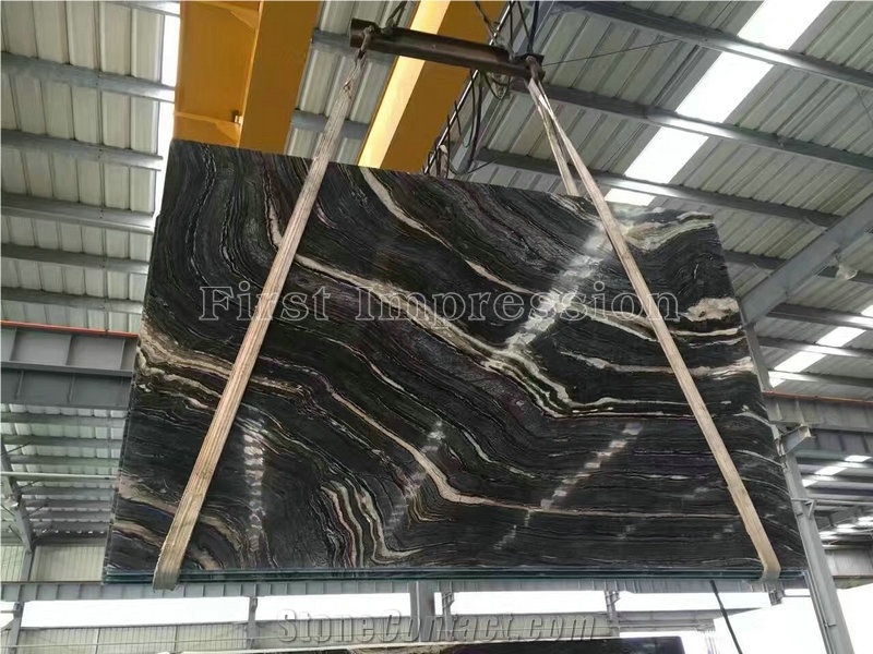 Ancient Wooden Vein Marble Tiles & Slabs/Black Wooden Marble/Antique Black Marble/Ancient Wood Grain Marble Wall & Floor Covering Tiles/Black China Marble