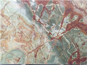 Antique Green Onyx Slabs & Tiles/Background Wall Covering/Stair/Skirting/Cladding/Cut-To-Size for Floor Covering/Interior Decoration/Wholesale/Onyx Wall & Floor Tiles/Onyx Pattern