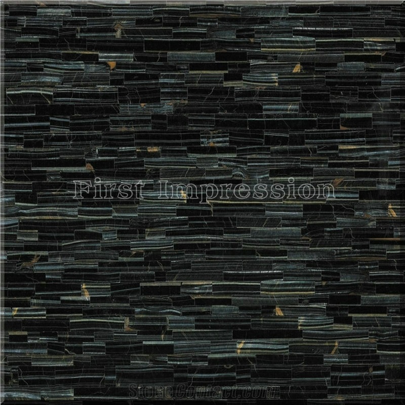 Blue Tiger Eye Gemstone Slab /Tiger Eye Blue Semi Precious Stone Panel/Blue Tiger Semiprecious Stone Slab and Tiles /Blue Tiger Eye Slab for Countertop