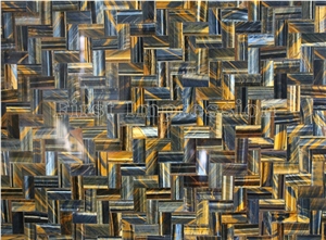 Blue & Yellow Tiger Eye Gemstone For Speacail Design /Blue and Yellow Gemstone Mosaic 