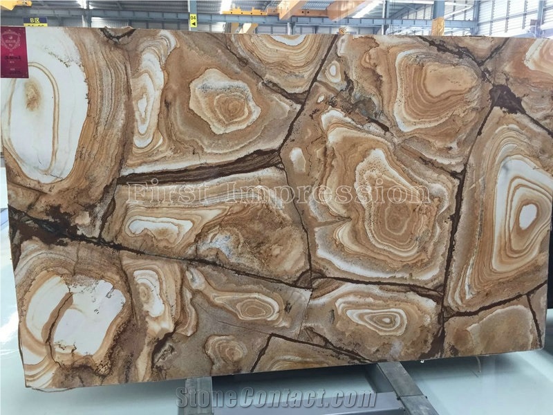 Brazil Yellow Luxury Flamenco Quartzite Slabs & Tiles/Top Grade Hotel Interior Decoration Project/New Polished Slabs/High Quality & Best Price Natural Stone/Background Wall Tiles
