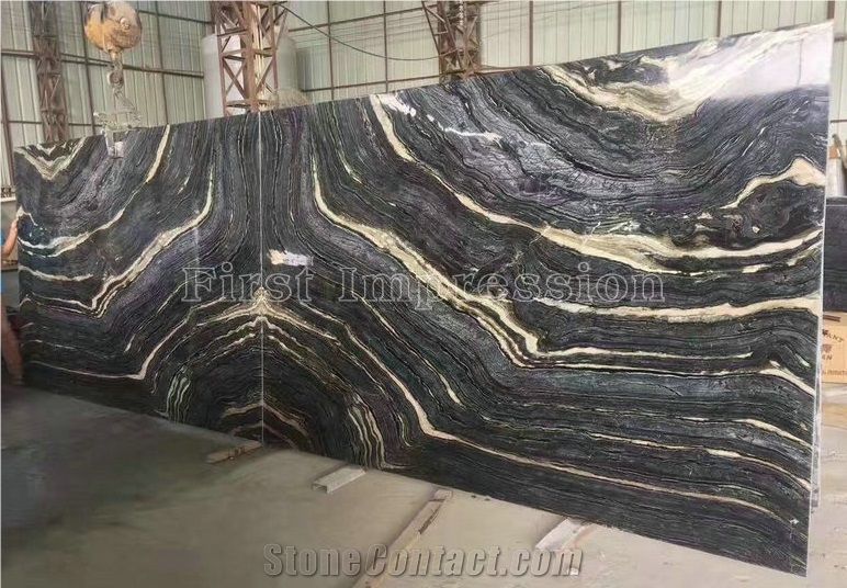 China Ancient Wooden Vein Marble Slabs & Tiles/Black Wooden Marble/Antique Black Marble/Ancient Wood Grain Marble Wall & Floor Covering Tiles/Black Chinese Marble