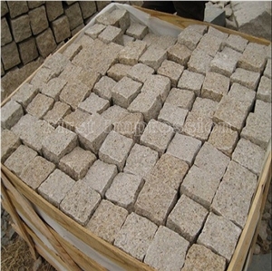 G682 Granite Cube Stone/Rustic Yellow Granite Cobble Stone/Pavers/Yellow Granite/Paving Stone/Paving Sets/Garden Stepping Pavements/Courtyard Road Pavers/Walkway Pavers/Driveway Paving Stone