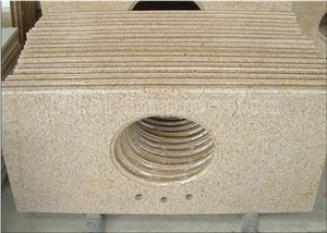 G682 Vanity Top/Sunset Gold Yellow Granite Bath Top/Sandy Gold Bathroom Top/Rusty Yellow Bathroom Countertop/Golden Sand Bath Custom Vanity Tops/Bathroom Design/Kitchen Countertops/Desk Top