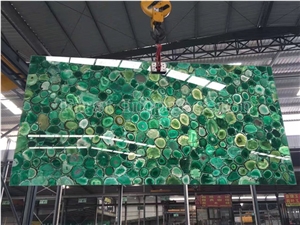 Green Agate Brazil Backlit Slab / Green Agate Slab and Tiles /Green Agate Gemstone Tiles /Green Agate Backlit Semipreccious Stone Slabs