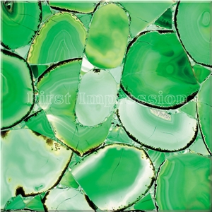 Green Agate Brazil Backlit Slab / Green Agate Slab and Tiles /Green Agate Gemstone Tiles /Green Agate Backlit Semipreccious Stone Slabs