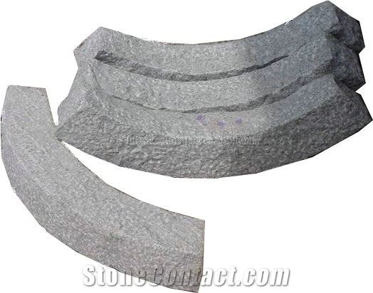 Grey Granite G654 Kerbstones/Light Grey Kerbstone/ Gray Granite Flamed /Grey Granite Curbstone Picked Surface/G654 Busharmmed Curbs/ Grey Granite Sawn Cut Surface Road Stone