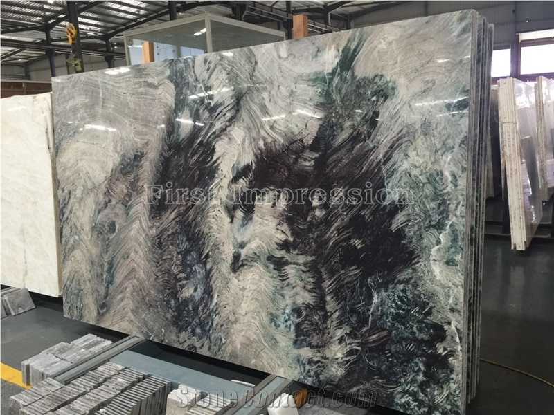 High-Grade Multicolor Marble Slabs & Tiles/Marble Wall & Floor Covering Tiles/Wall Covering Tiles/Green Marble Pattern/Natural Building Stone Material/New Marble Longfeifengwu/Big Flower Like Phoenix