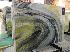 High Quality Dreaming Green Marble Slabs & Tiles/Big Flower Green/Fantastic Green/Chinese Green Marble/Marble Slabs/Marble Tiles/Marble Floor & Wall Covering Tiles/Green Marble