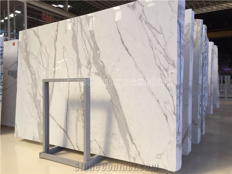High Quality Italian Statuario Carrara Marble Slabs & Tiles/Italy White Marble/Statuario White Marble/Snowflake White/Bianco Statuario Venato/Snowflake White/Arabescato Corchia Tile & Slab