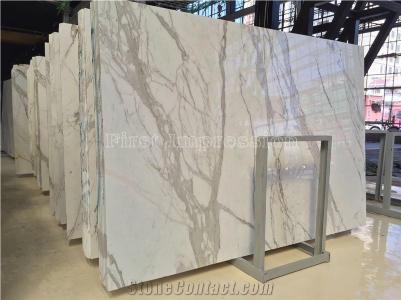 High Quality Italian Statuario Carrara Marble Slabs & Tiles/Italy White Marble/Statuario White Marble/Snowflake White/Bianco Statuario Venato/Snowflake White/Arabescato Corchia Tile & Slab