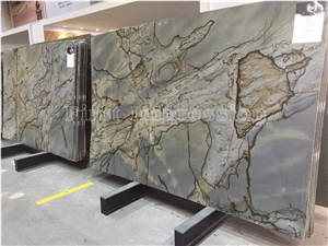 Hot-Sale Roman Blue Quartzite Tiles & Slabs/Roma Imperiale/Azul Mare Quartzite/Blue Mare Quartzite/Brazil Blue Quartzite Floor Tiles & Wall Tiles/Outside & Inside Floor Covering/Luxury Quartzite