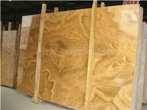 Imperial Wooden Vein Marble Big Slabs/Royal Wood Grain Yellow Marble