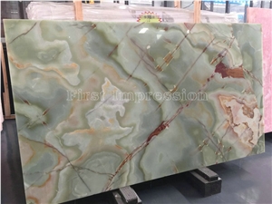 Jade Green Onyx Slabs & Tiles/Background Wall Covering/Stair/Skirting/ Cladding/Cut-To-Size for Floor Covering/Interior Decoration/Wholesale/Onyx Wall & Floor Tiles/Onyx Pattern/Pervious to Light Onyx