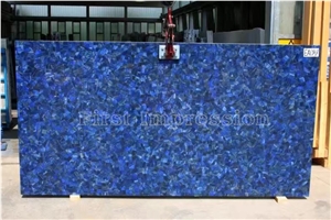 Lapis Lazuli Precious Stone Slabs/ Lapis Lazuli Gemstone Slabs / Lapis Lazuli Semiprecious Stone Slab and Ties / Blue Semi Precious Stone Panels