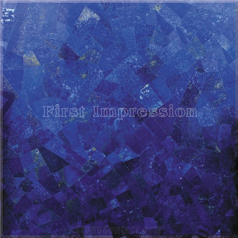 Lapis Lazuli Precious Stone Slabs/ Lapis Lazuli Gemstone Slabs / Lapis Lazuli Semiprecious Stone Slab and Ties / Blue Semi Precious Stone Panels